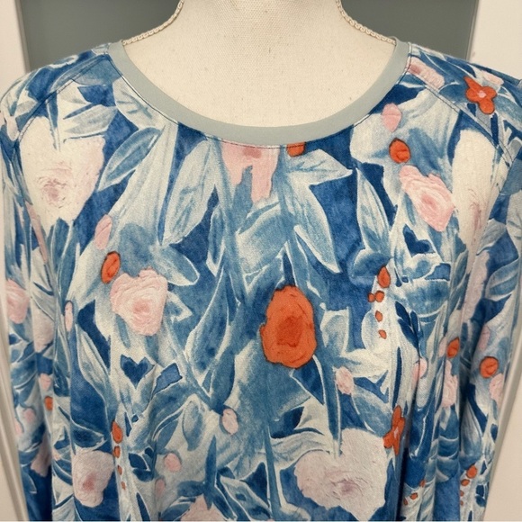 Anthropologie Meadow Rue Floral Swing Top Linen Blend Multicolor Size Large EUC - Picture 3 of 9